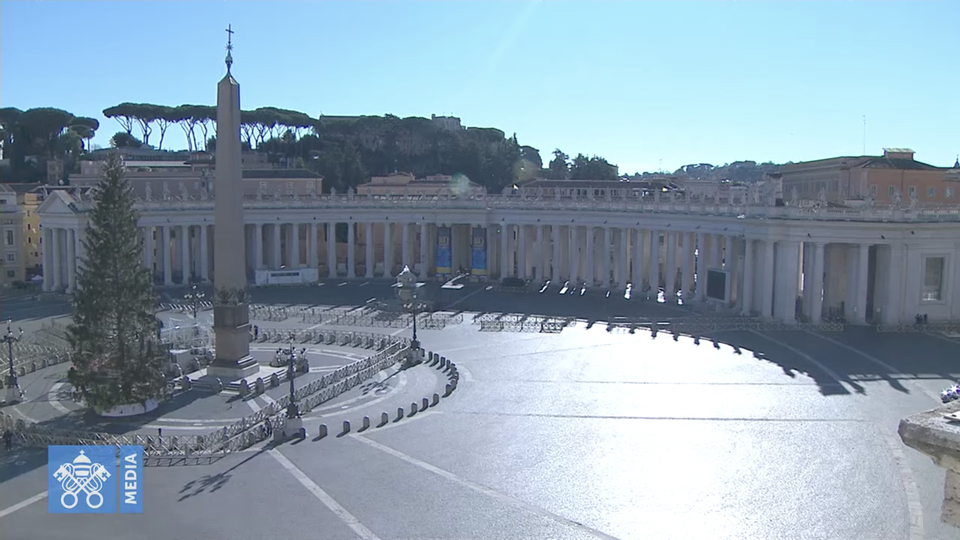 Place Saint-Pierre, angélus du 27 déc. 2020, capture @ Vatican Media