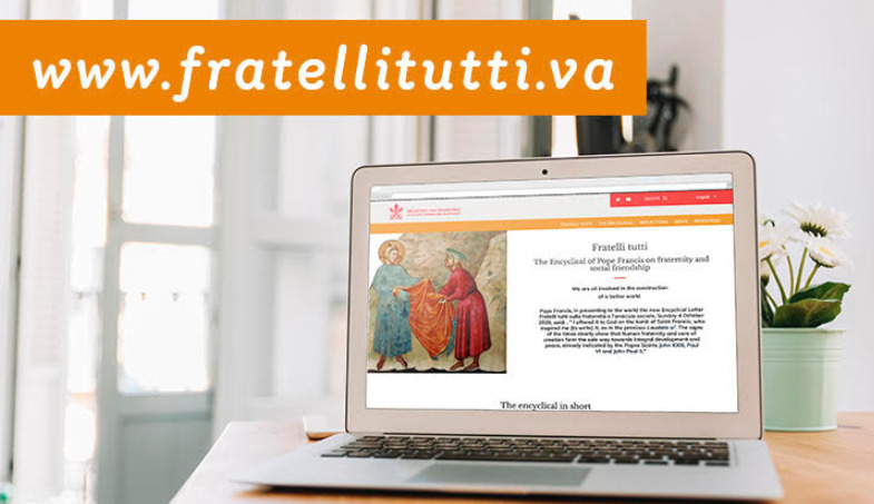 Le site internet sur l'encyclique Fratellitutti