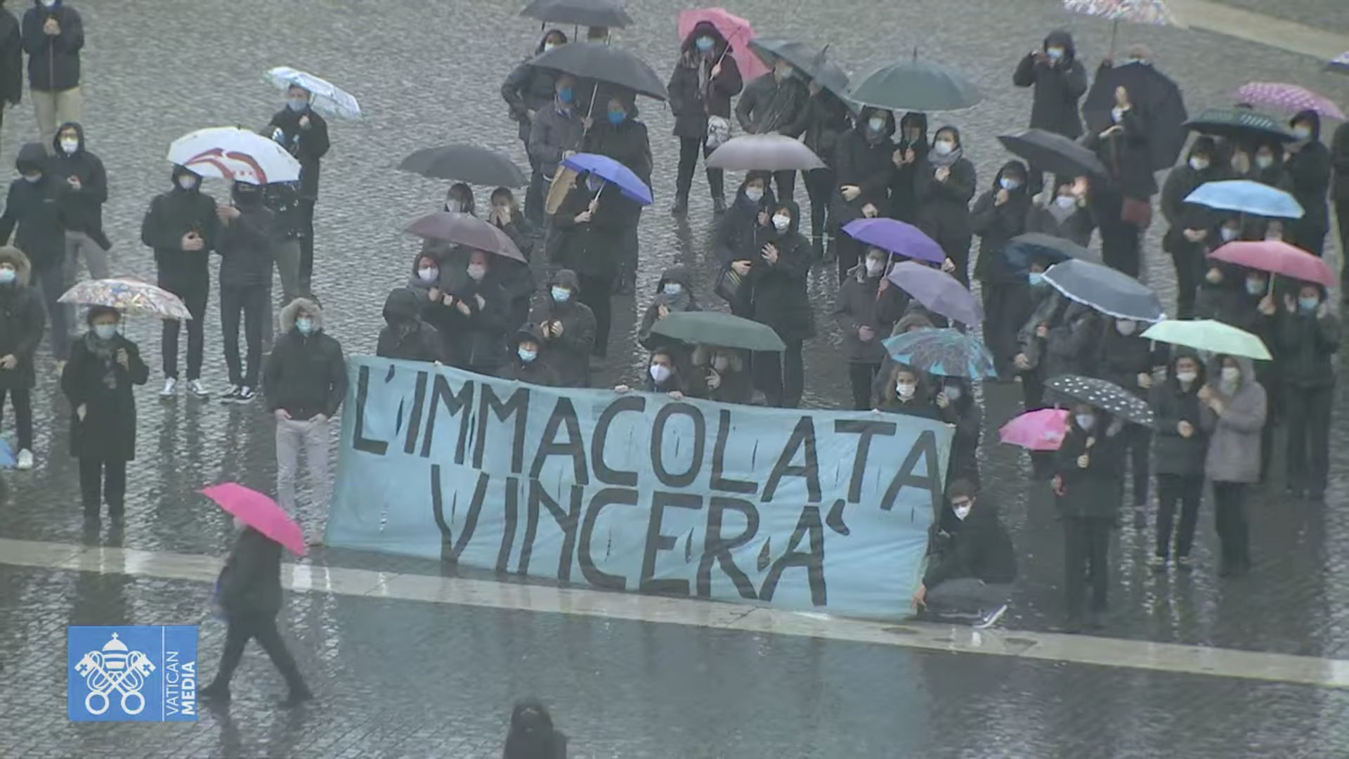 Jeunes de l'Immaculée angélus, 7 fév. 2021, capture de Zenit @ Vatican Media
