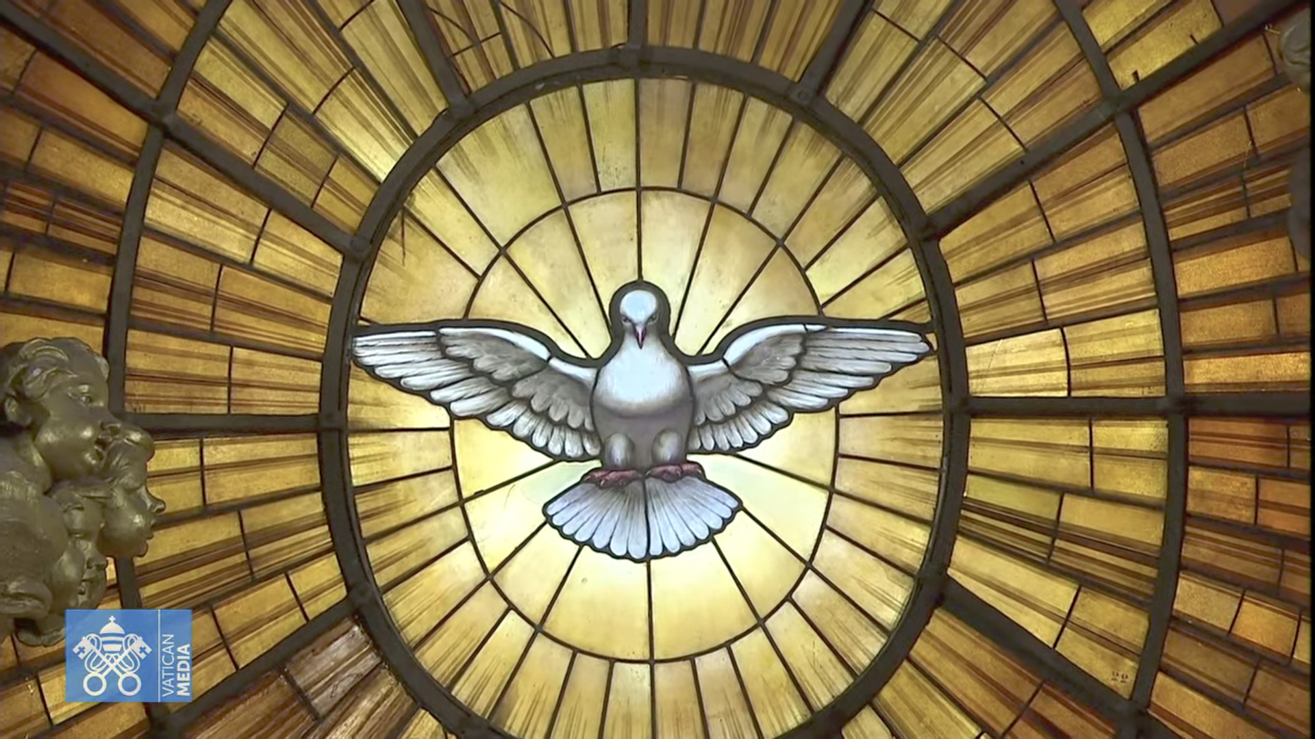Colombe de l'Esprit Saint, "Gloire" du Bernin, basilique Saint-Pierre, capture @ Vatican Media