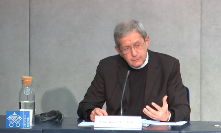 Mgr Duffé, présentation du message du carême, capture Vatican Media