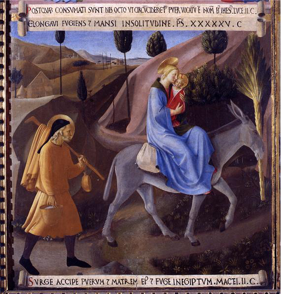 Fra Angelico, la fuite en Egypte (Armadio degli Argenti) @ musée San Marco (Florence)