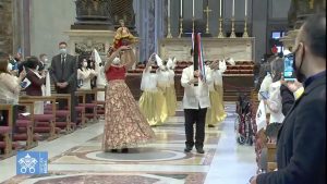 Messe avec la communauté philippine, 14 mars 2021, capture Vatican Media