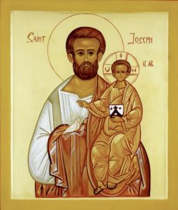 Icône de S. Joseph, par le Fr Jacques Paul Heymans ocd, capture @ carmes-paris.org