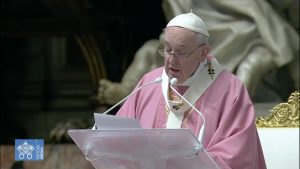 Messe avec la communauté philippine, 14 mars 2021, capture Vatican Media