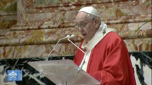 Rameaux 28 mars 2021, capture @Vatican Media