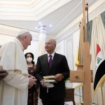 Président Saleh, palais présidentiel de Bagdad, Irak, 5 mars 2021 © Vatican Media
