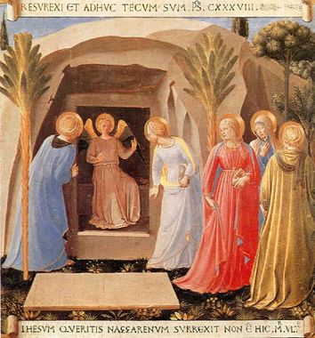 La résurrection, les femmes au tombeau, Fra Angelico, DP