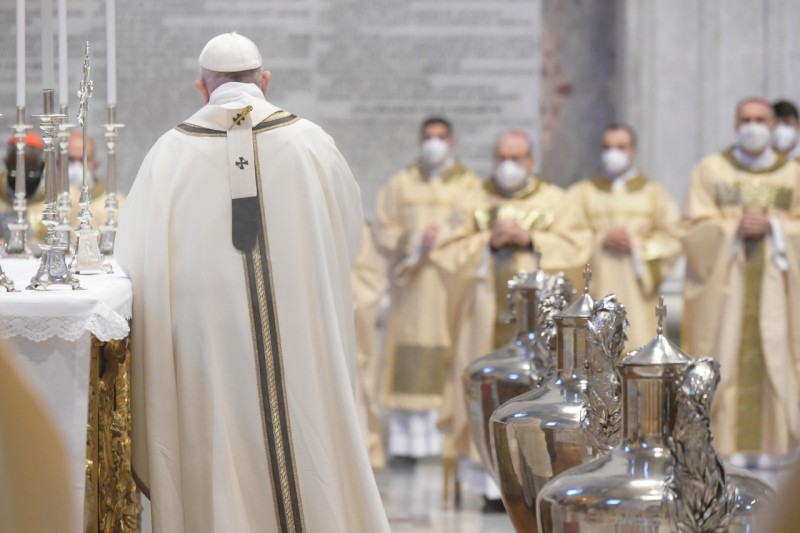 Messe chrismale, 1er avril 2021 © Vatican Media
