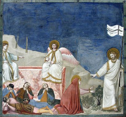 Giotto, résurrection "Noli me tangere", chapelle des Scrovegni (Padoue, Italie), DP