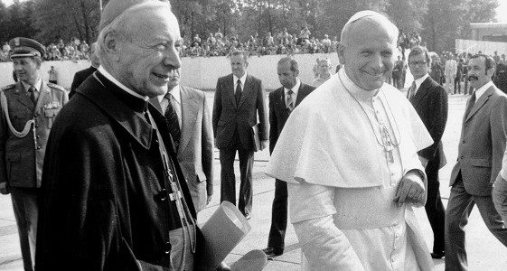 Le card. Wyszynski et Jean-Paul II @ wikimedia commons