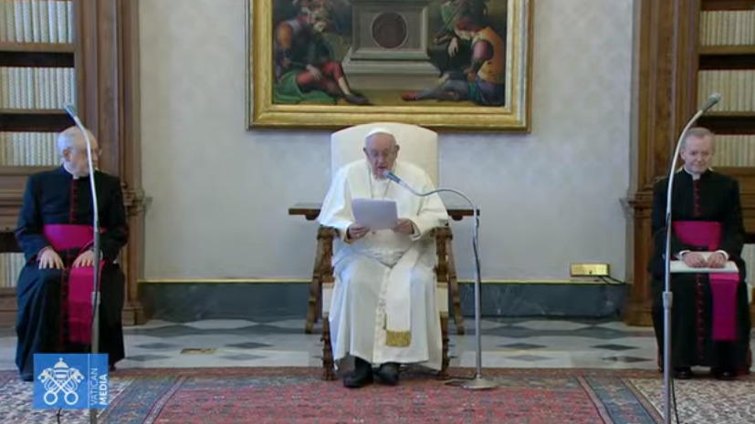 Audience générale du 21 avril 2021, capture Vatican Media