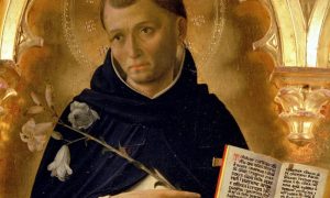 S. Dominique par Fra Angelico (v. 1437), retable, Pérouse, DP