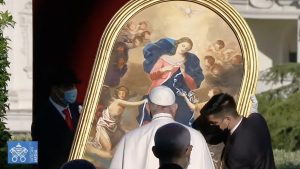 Conclusion du Marathon de prière dans les Jardins du Vatican, 31 mai 2021, capture Vatican Media