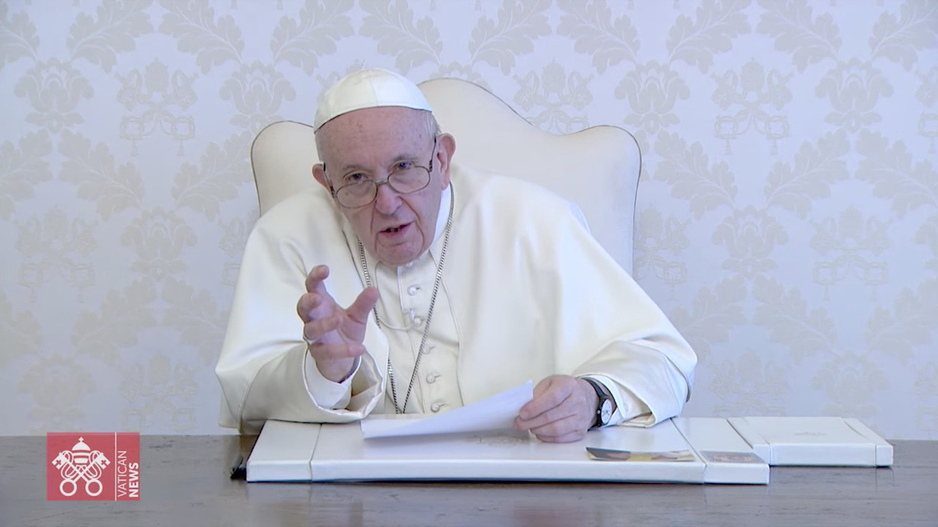 Message pour "Rezando voy", capture @ Vatican Media