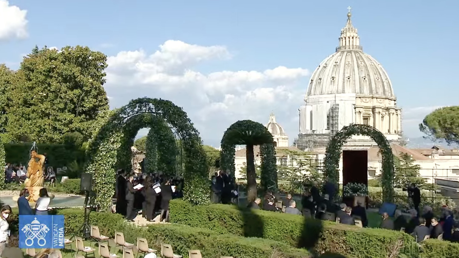 Conclusion du Marathon de prière dans les Jardins du Vatican, 31 mai 2021, capture Vatican Media