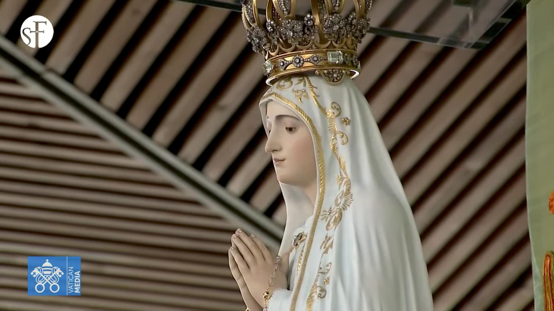 Statue de la Vierge de Fatima, capture @ Vatican Media