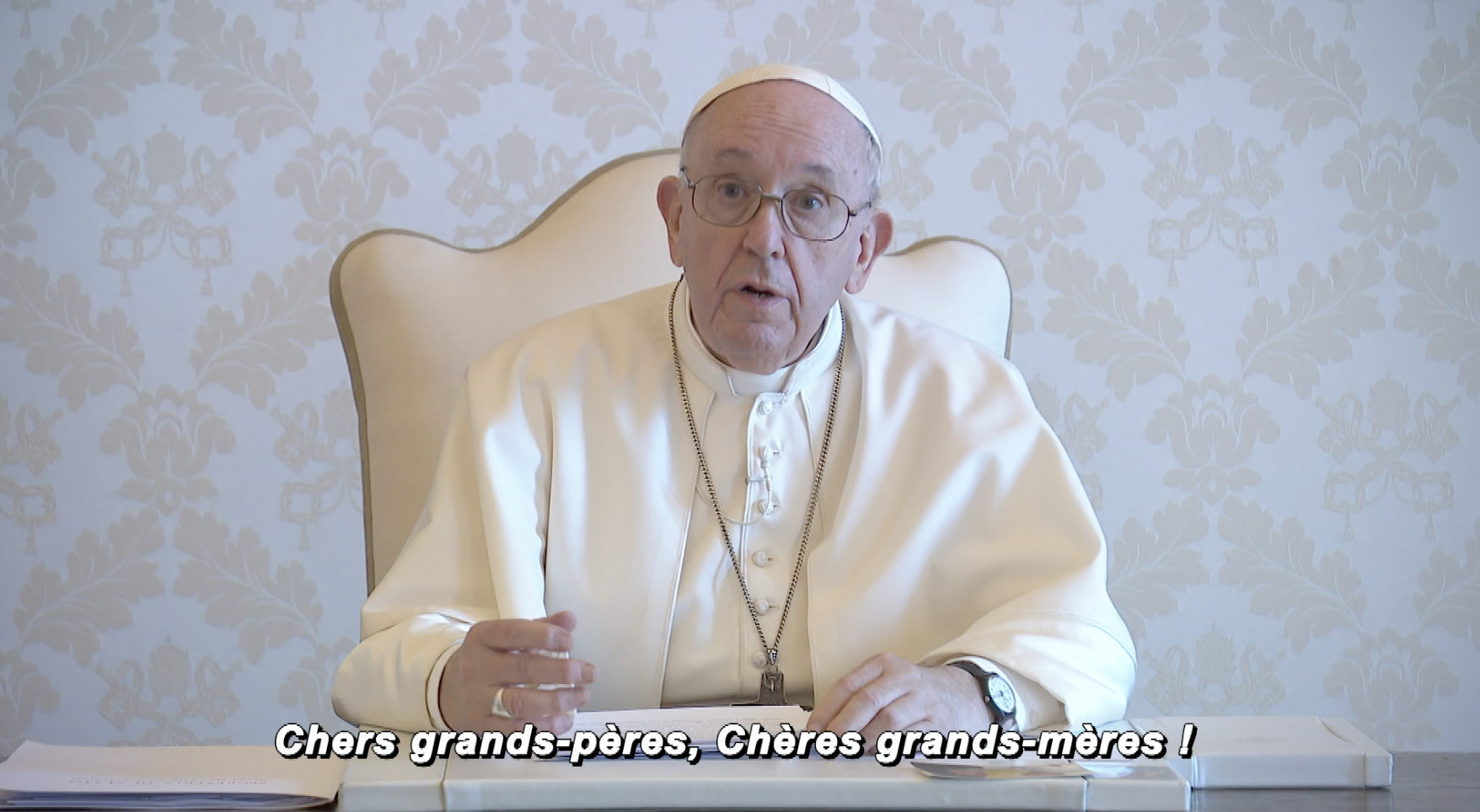 Message pour la Journée mondiale des personnes âgées 2021 , capture sur Vatican Media