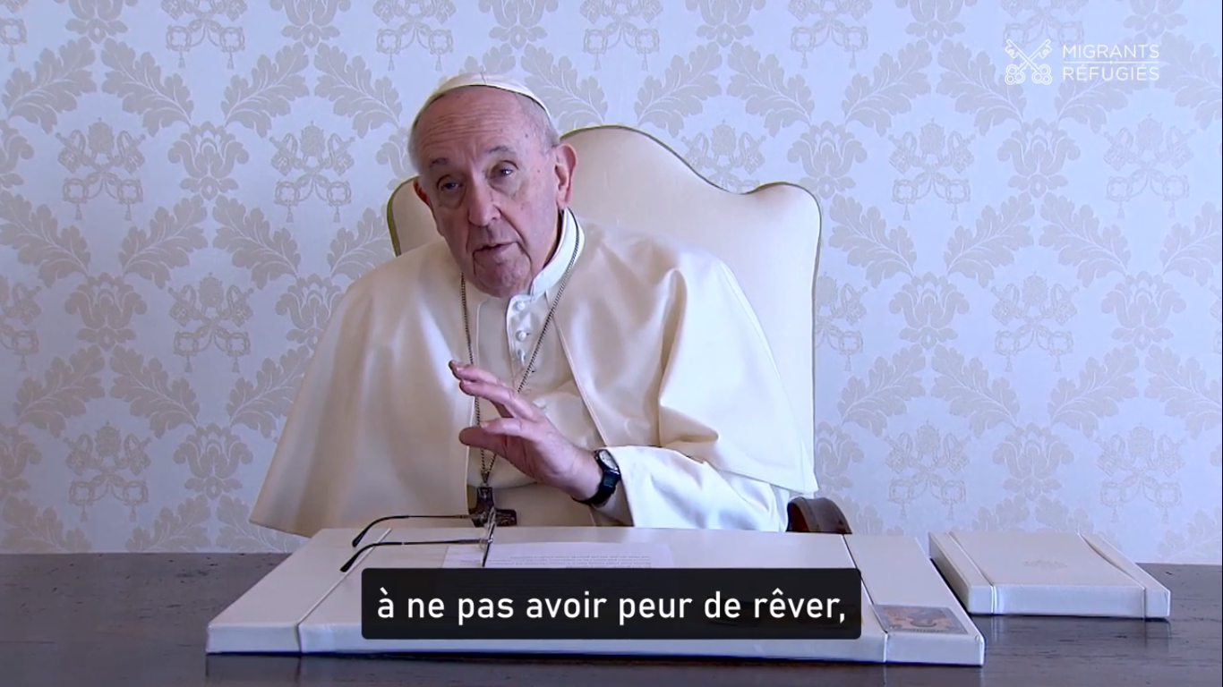 Message du pape François, capture Zenit / Migrants et Réfugiés