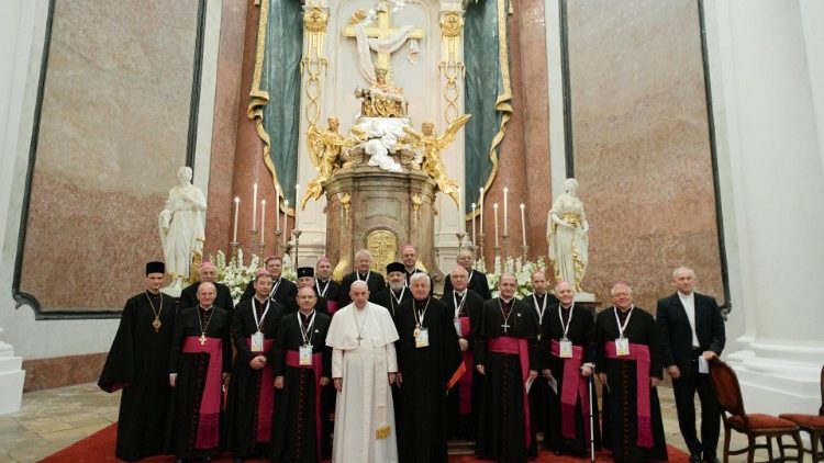 Prière auprès de Notre Dame des Douleurs, Sastin, Slovaquie © Vatican Media
