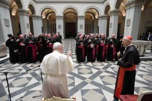 Rencontre avec les évêques de Hongrie © Vatican Media