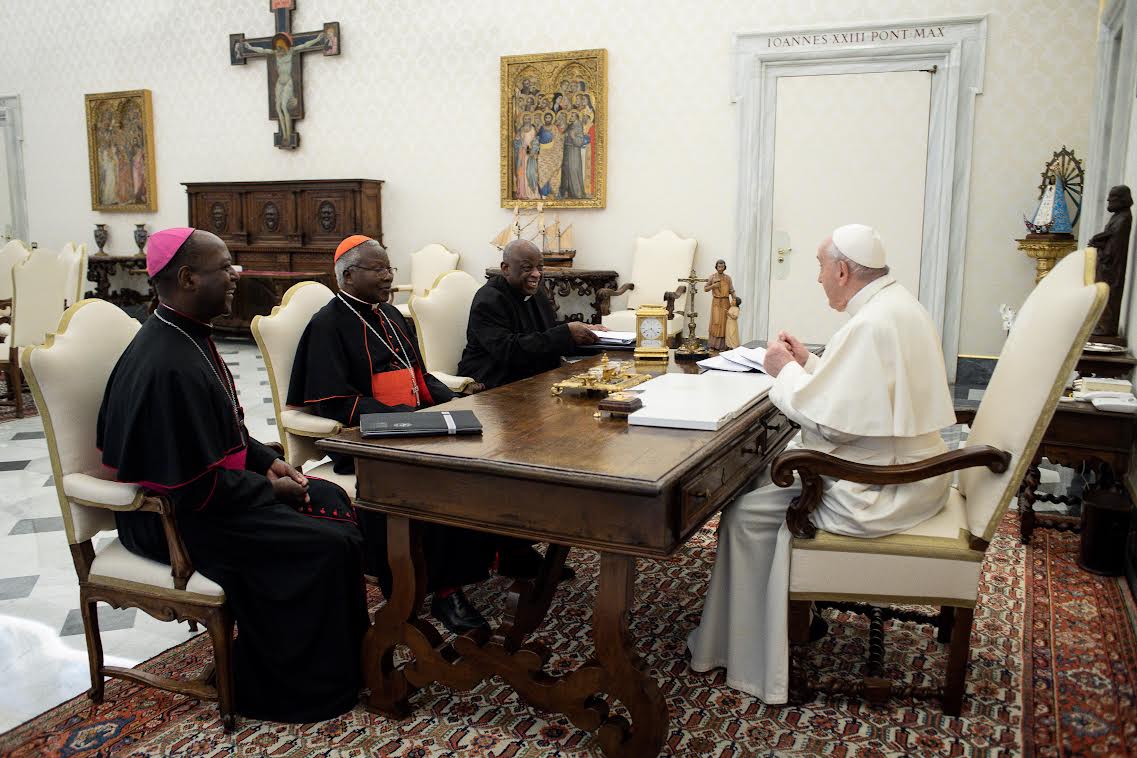 Card. Ouédraogo, Mgr Muandula, Rév. Akaabiam, SCEAM © Vatican Media