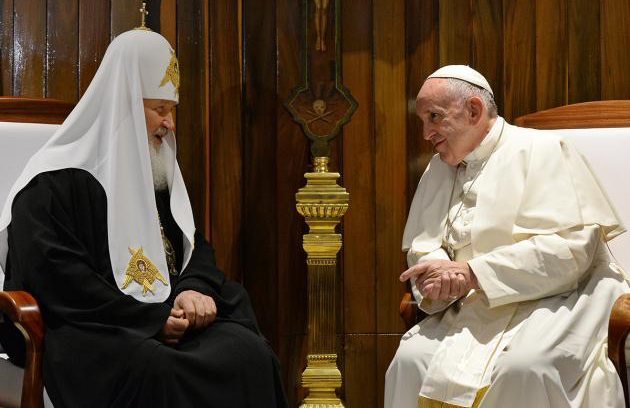 Le patriarche Cyrille et le pape François à Cuba © orthodoxie.com