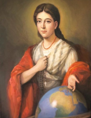 Pauline Jaricot "Mère de la mission mondiale", par le peintre Clemens Maria Fuchs @ Facebook de Missio Österreich