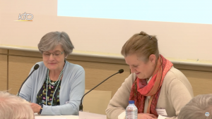 Dominique de Monléon-Cabaret et Claire Lesegretain © capture de Zenit / Kto.tv