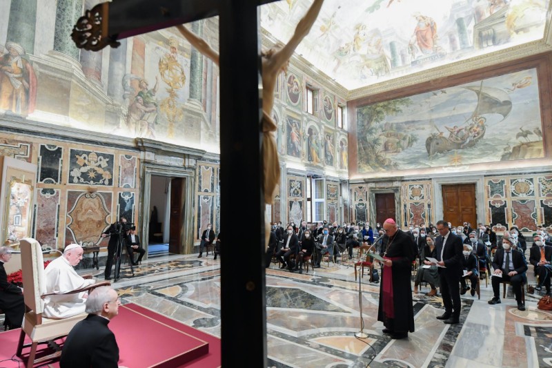 Salle Clémentine, 7 janvier 2022, © Vatican Media