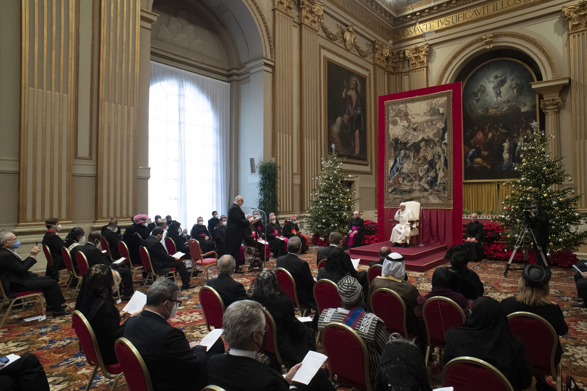 Voeux au Corps diplomatique, Salle des Bénédictions, 10 janvier 2022, © Vatican Media
