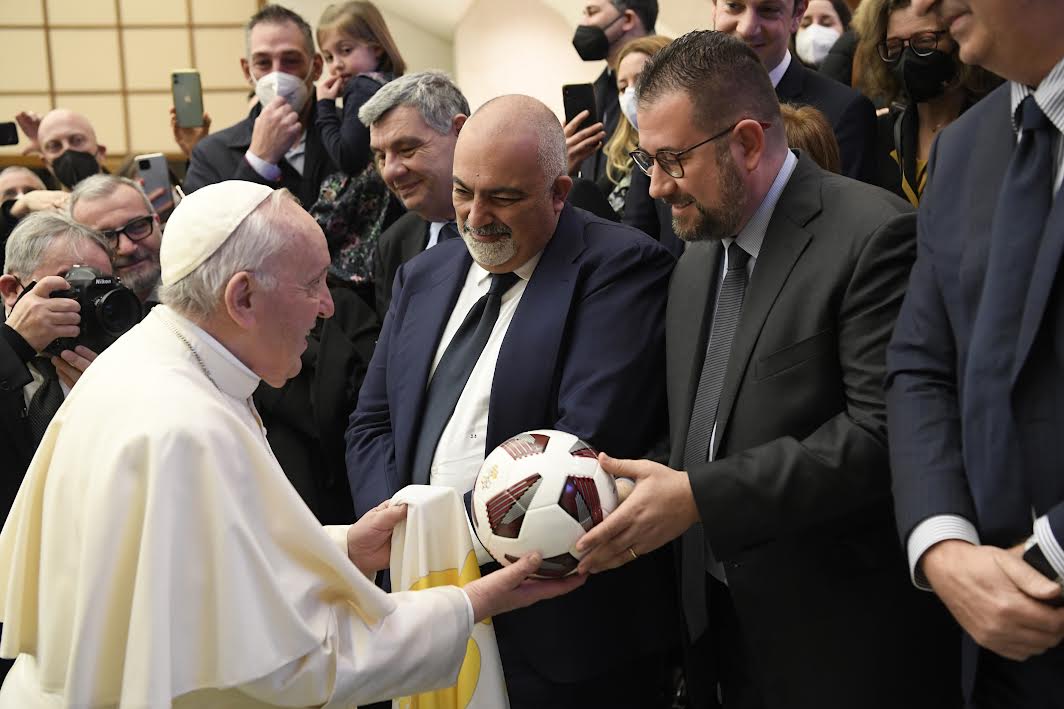 Football, audience, 23 février 2022 © Vatican Media