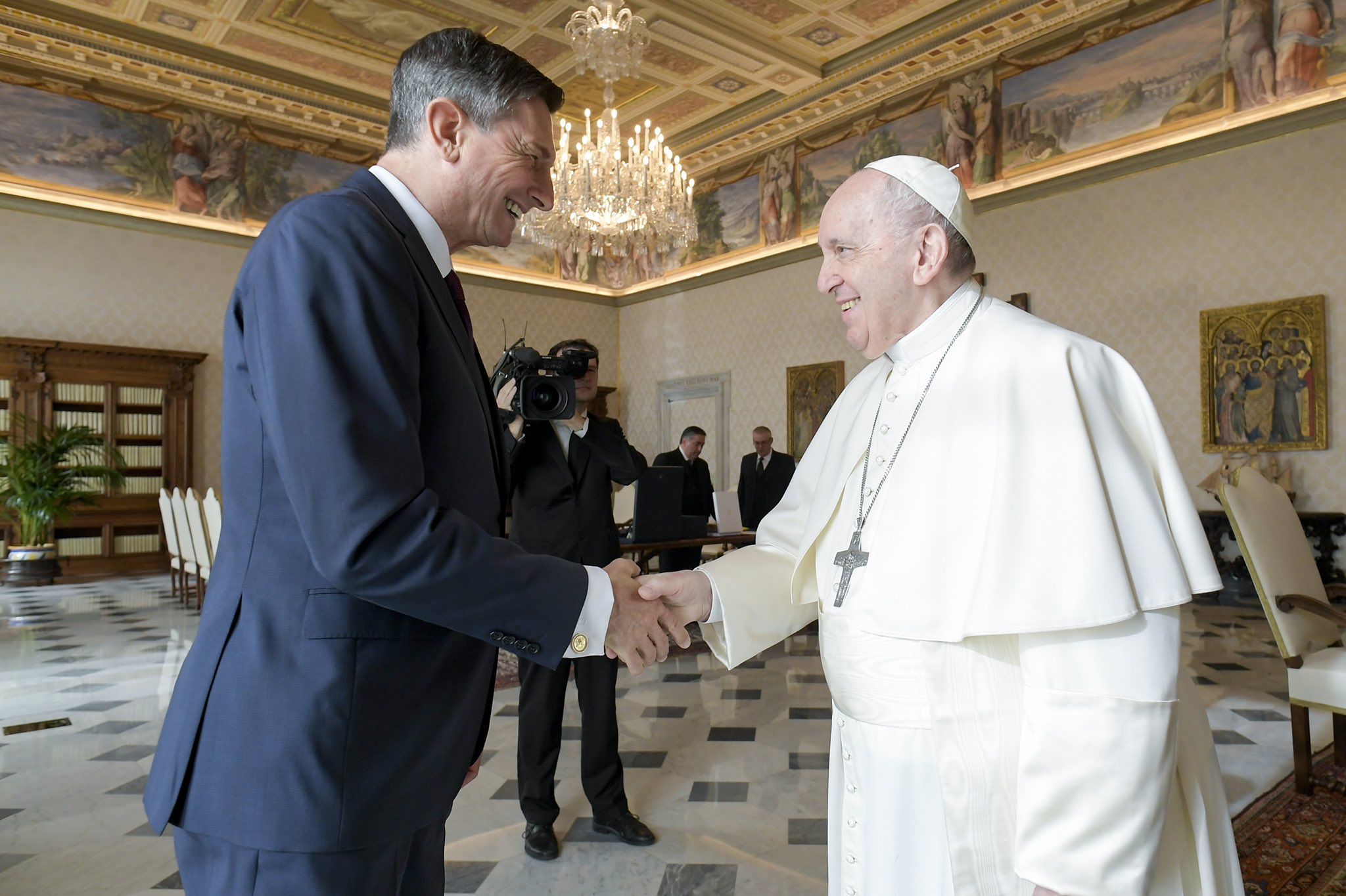 Président Pahor © Vatican Media