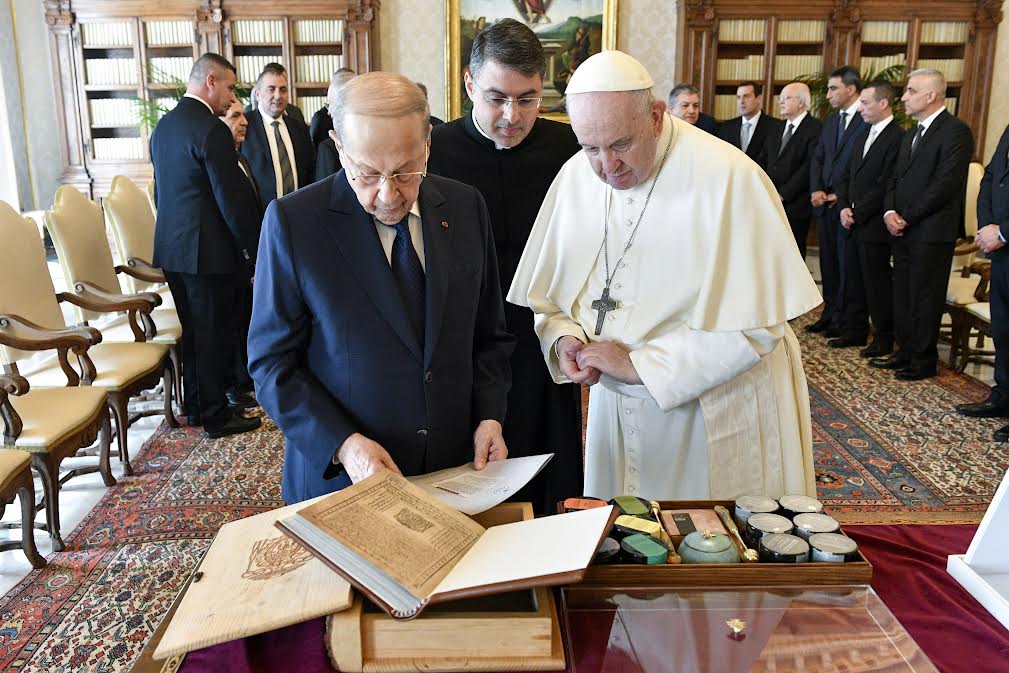 Président Michel Aoun, 21 mars 2022 © Vatican Media