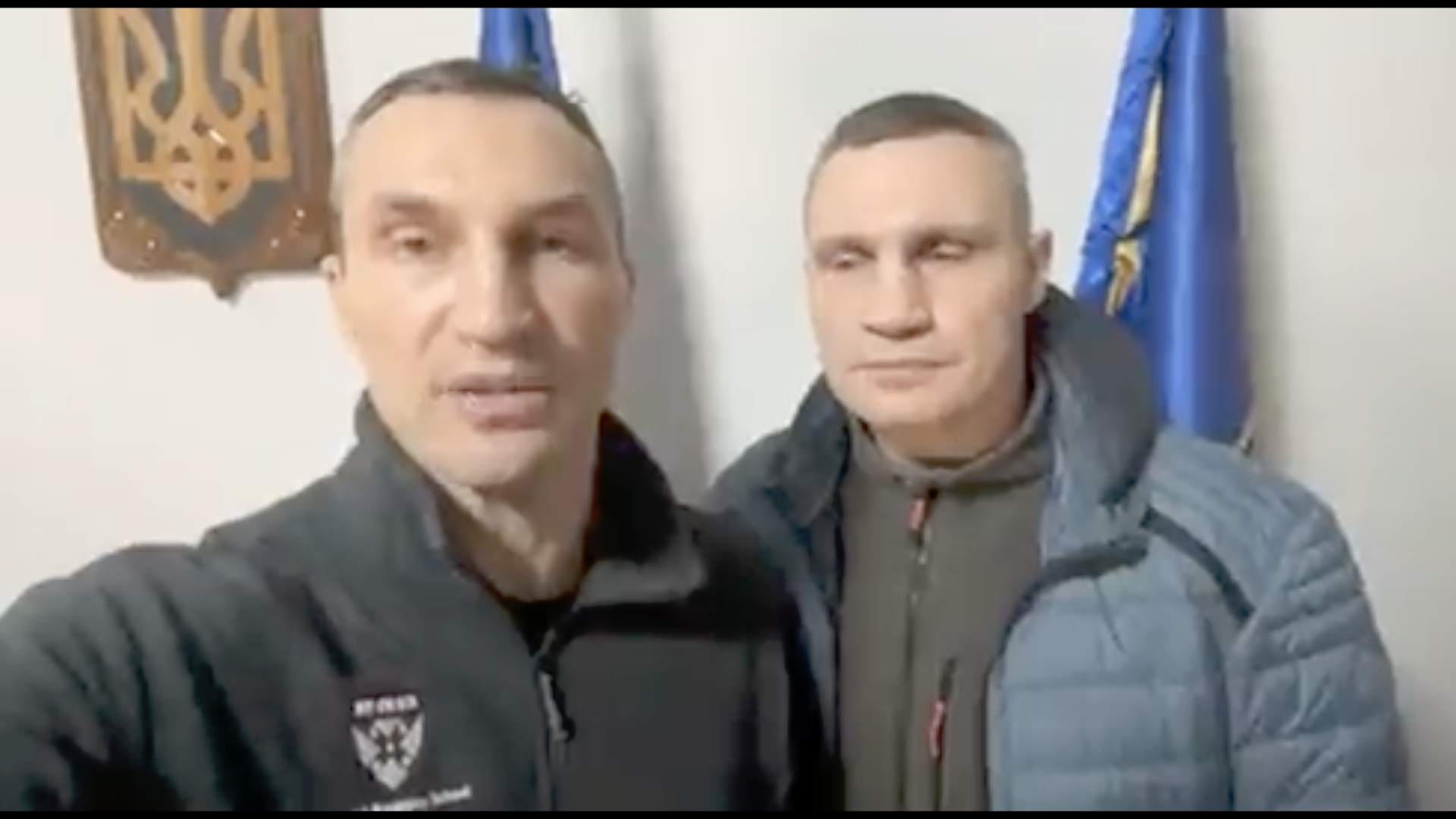 Video de Vitali et Wladimir Klitschko, 5 mars 2022 © capture de Zenit / ASB