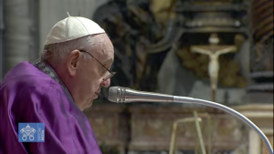 Célébration pénitentielle, 25 mars 2022 © capture de Zenit / ASB / Vatican Media