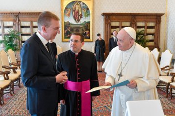 M. Edgars Rinkēvičs, MAE de Lettonie © Vatican Media