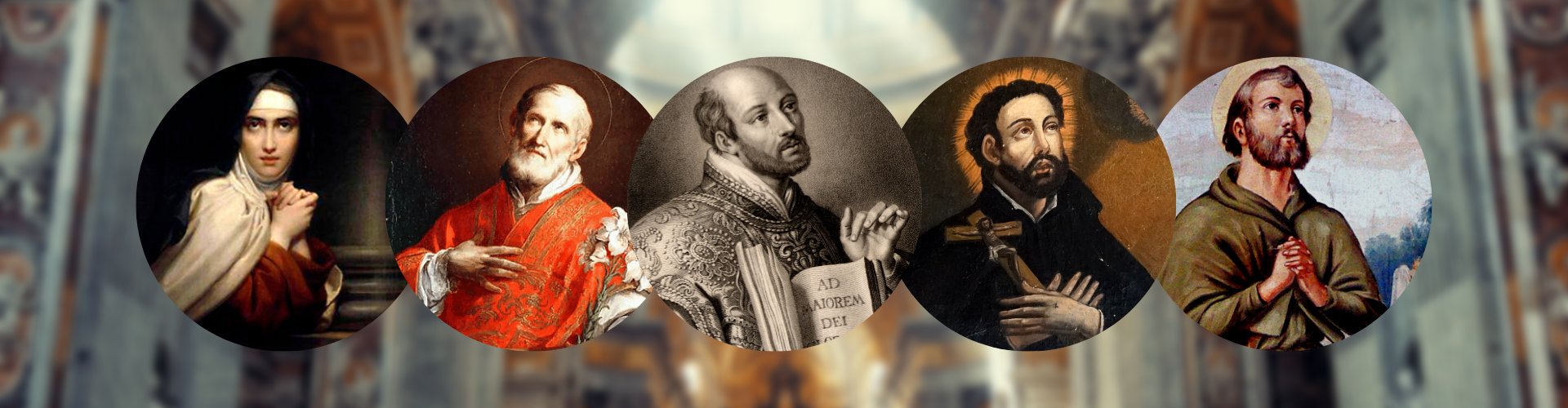 Les 5 saints du 12 mars 1622 © Twitter @Ignatius_500
