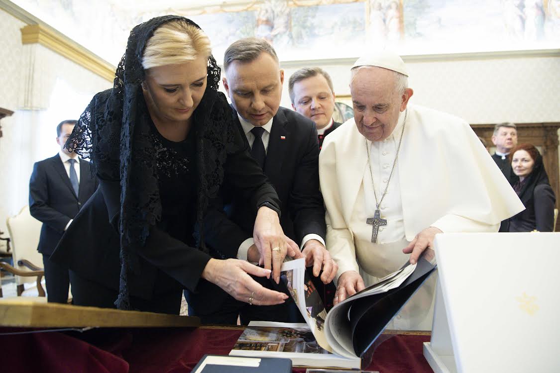 Visite du président polonais Duda, 1er av. 2022 © Vatican Media