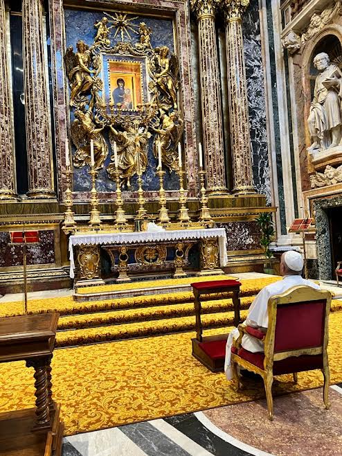 Pèlerinage à Sainte-Marie-Majeure, 1er avr. 2022 © Sala Stampa Santa Sede