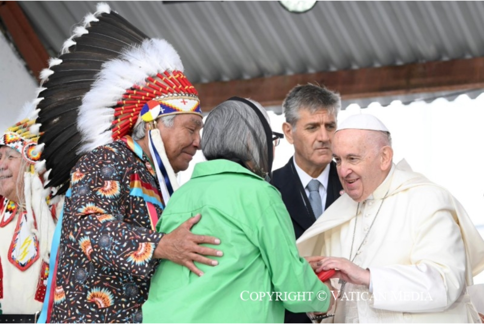 Rencontre du pape avec les peuples autochtones à Maskwacis © Vatican Media