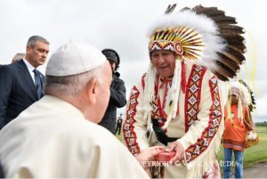 Rencontre du pape avec les peuples autochtones à Maskwacis © Vatican Media