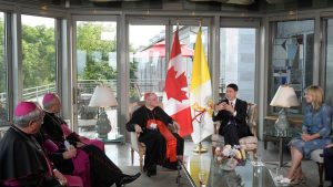 Arrivée du pape à Québec (c) Vatican Media