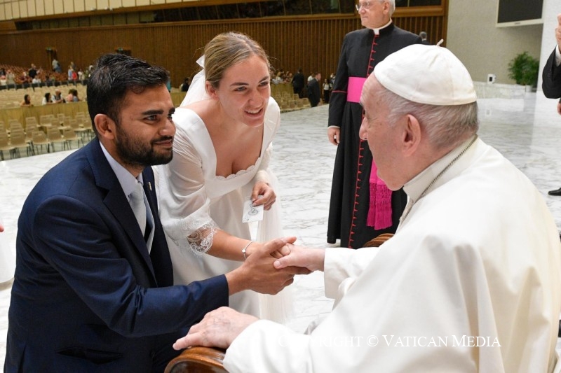 Catéchèse, jeunes mariés, 3 août 2022 © Vatican Media