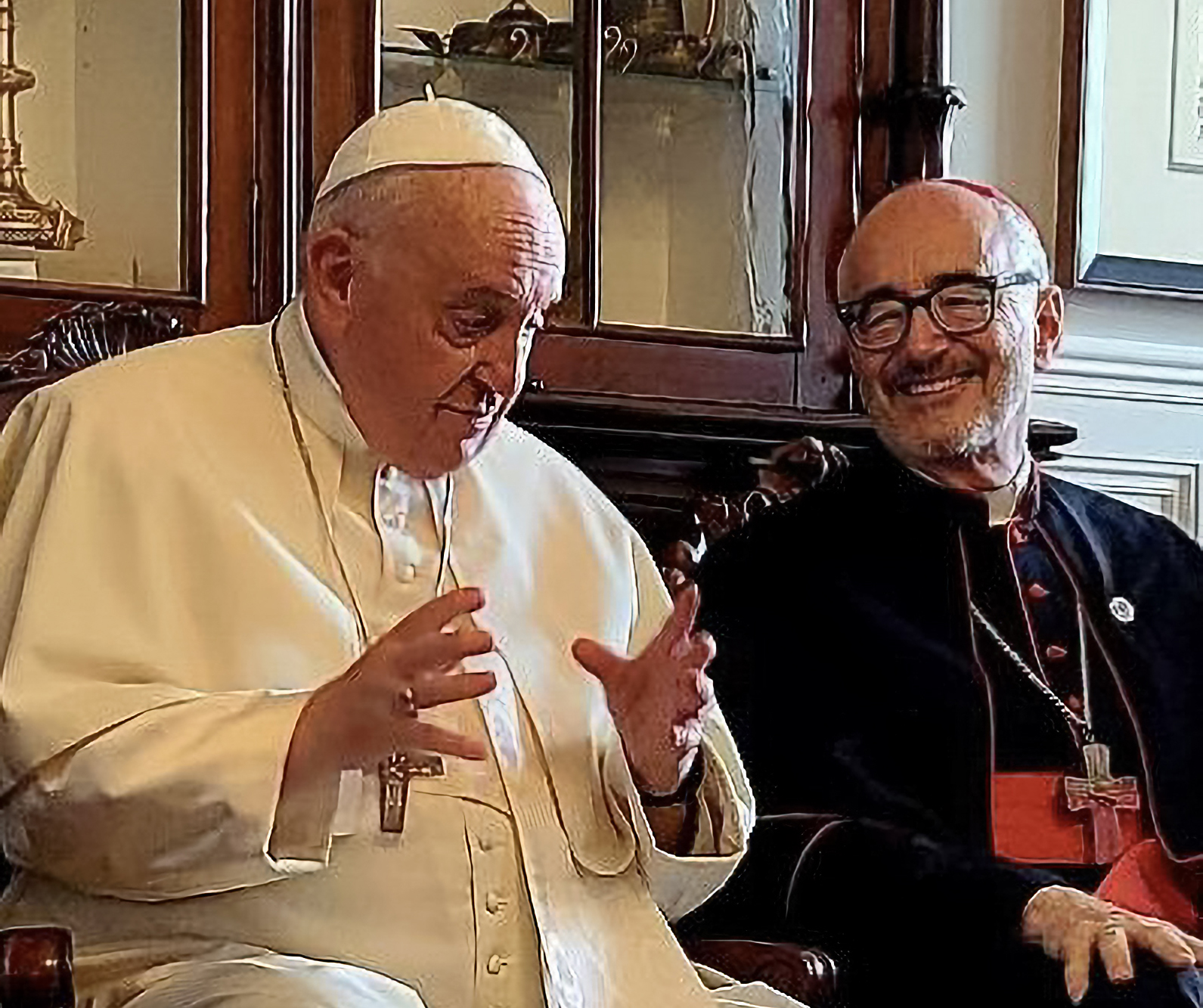 Le cardinal Czerny avec le pape François © Service de presse du Dicastère pour le développement humain intégral