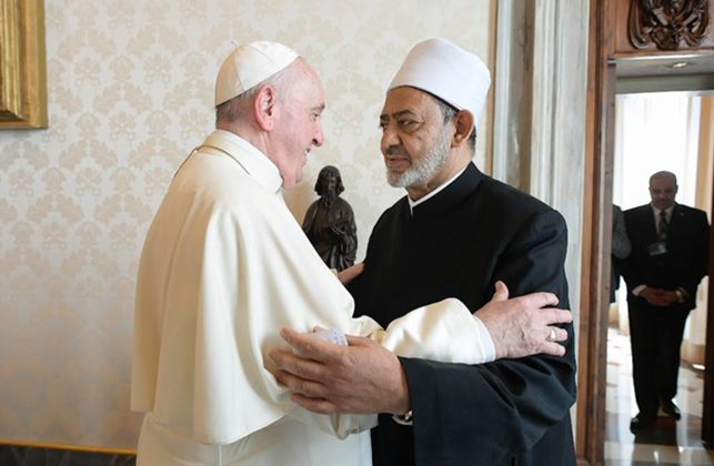 Ahmed el-Tayyeb lors d’une rencontre au Vatican © Vatican Media