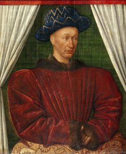 Charles VII, « le Bien-Servi », roi de France (1422-1461) - portrait réalisé par Jean Fouquet (1444), Musée du Louvre