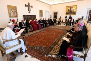 Rencontre du pape François avec les chefs religieux du Grand Manchester, 20 avril 2023 © Vatican Media