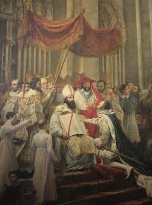 Abjuration d’Henri IV sur le parvis de la basilique de Saint-Denis, détail (Georges Rouget, 19e siècle) - commons.wikimedia.org