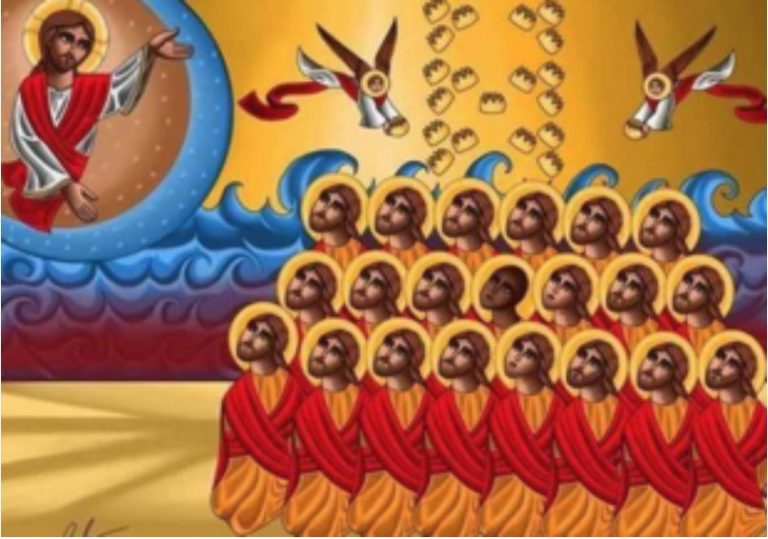 Les 21 martyrs coptes orthodoxes, par Tony Rezk © Facebook de l'Œuvre d'Orient